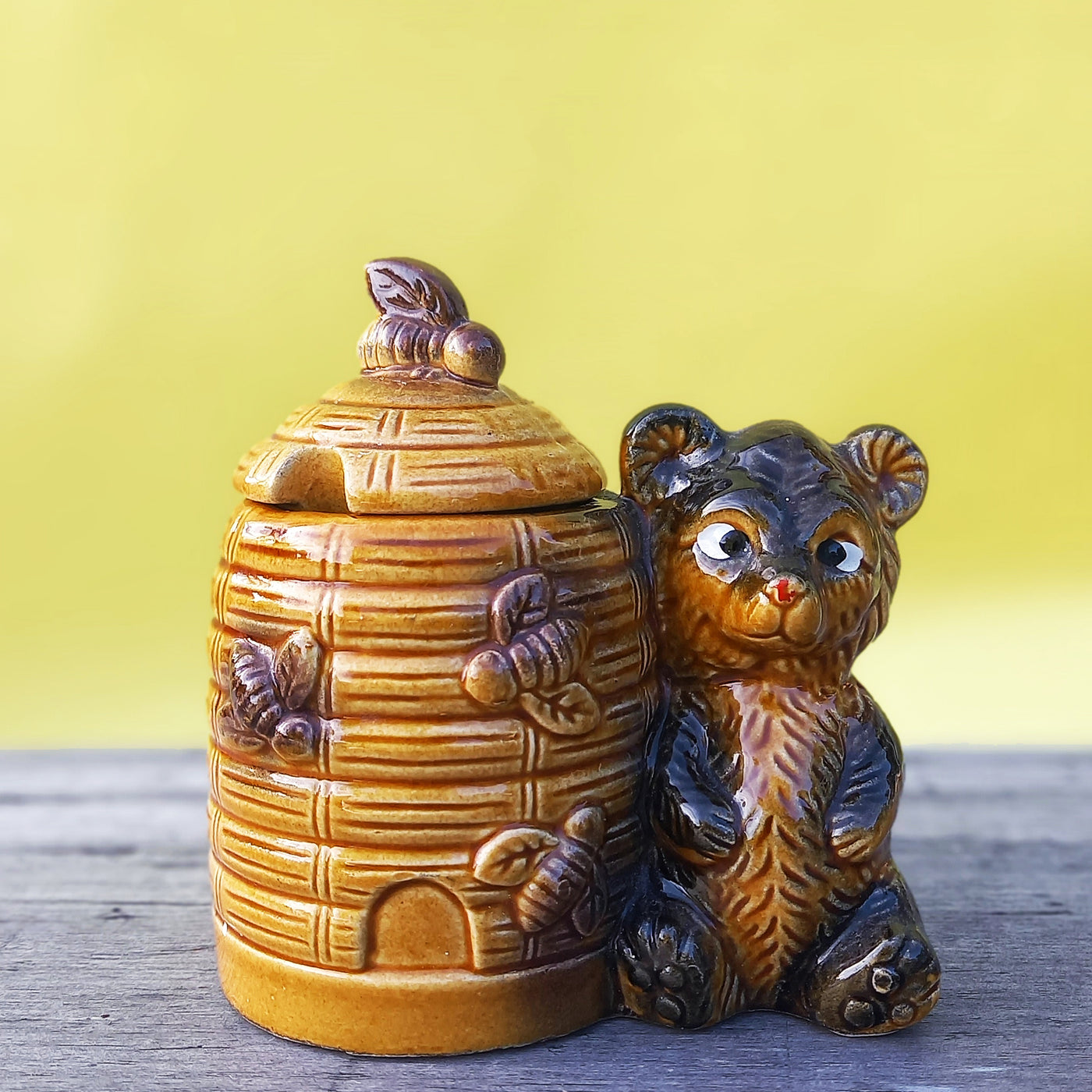 Teddy bear vintage honey pot