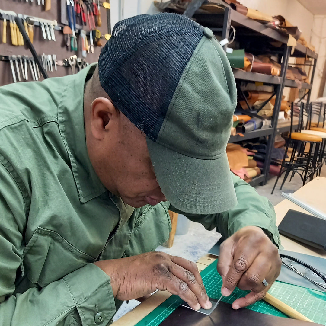 VIDEO: Our leather craftsman at work
