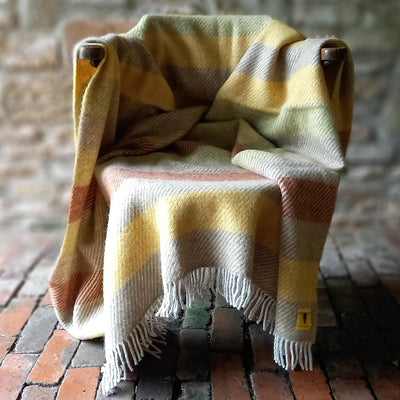 The Autumn walk Shetland wool throw