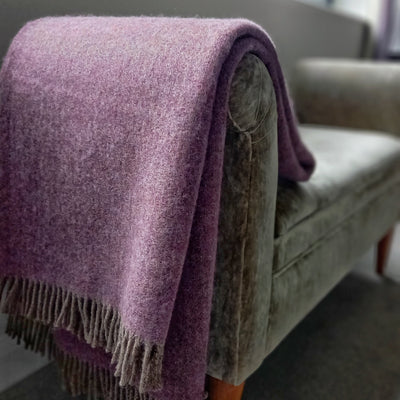 The Orchard fruits Shetland wool throw