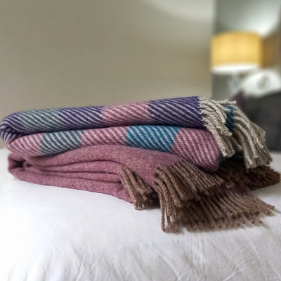 The Heather Shetland wool throw