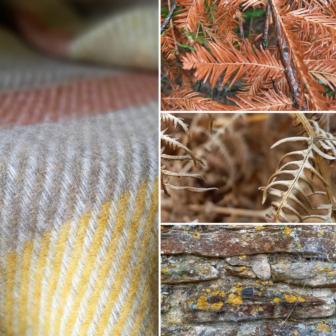 The Autumn walk Shetland wool throw