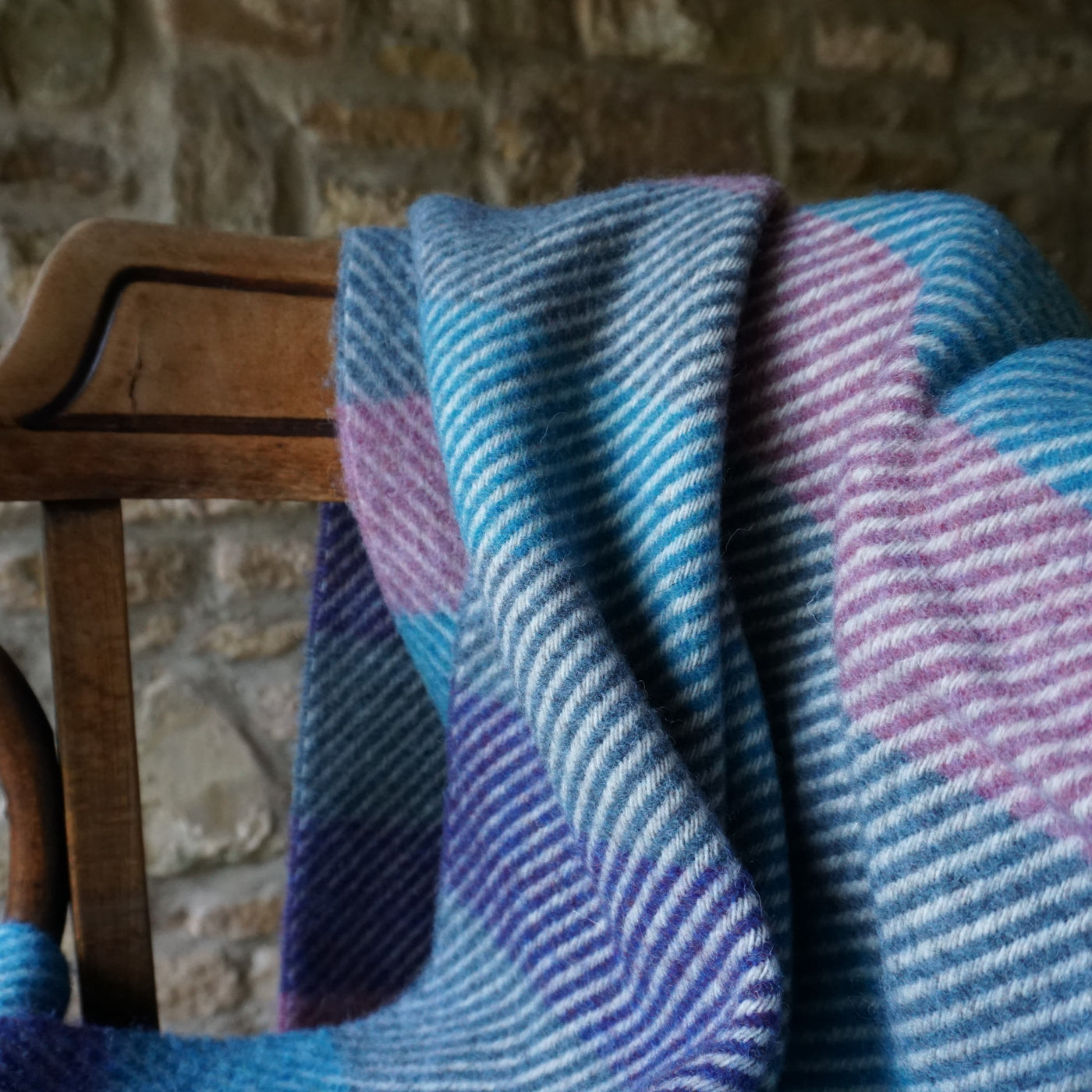 The Heather Shetland wool throw