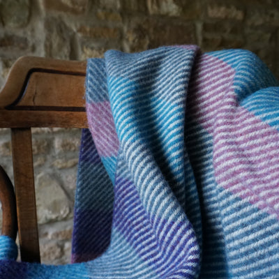 The Heather Shetland wool throw