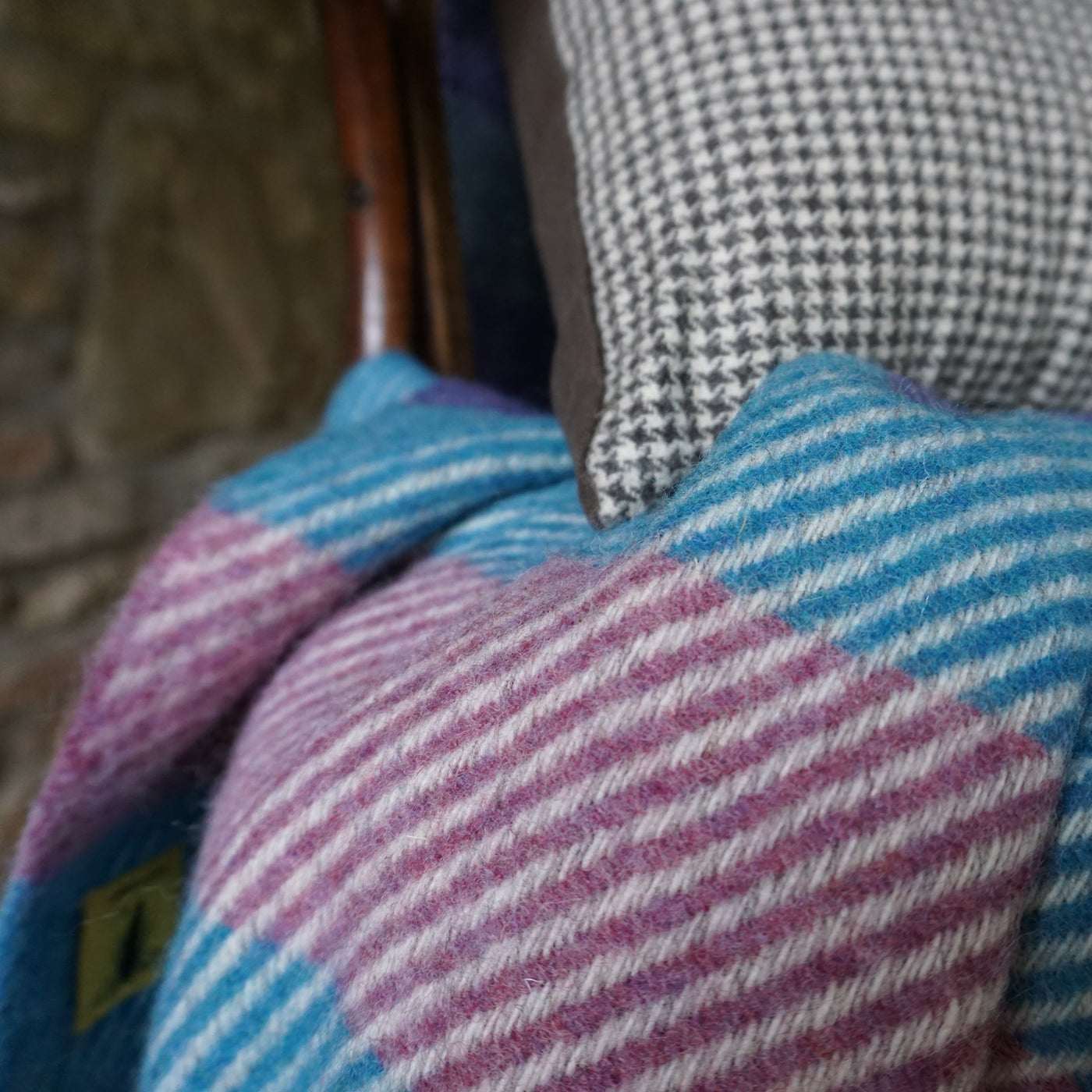 The Heather Shetland wool throw