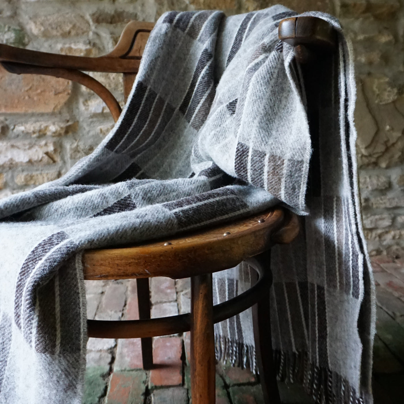 The Seaside Shetland wool throw