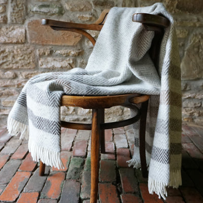 The Winter coast Shetland wool throw