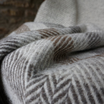 The Winter coast Shetland wool throw