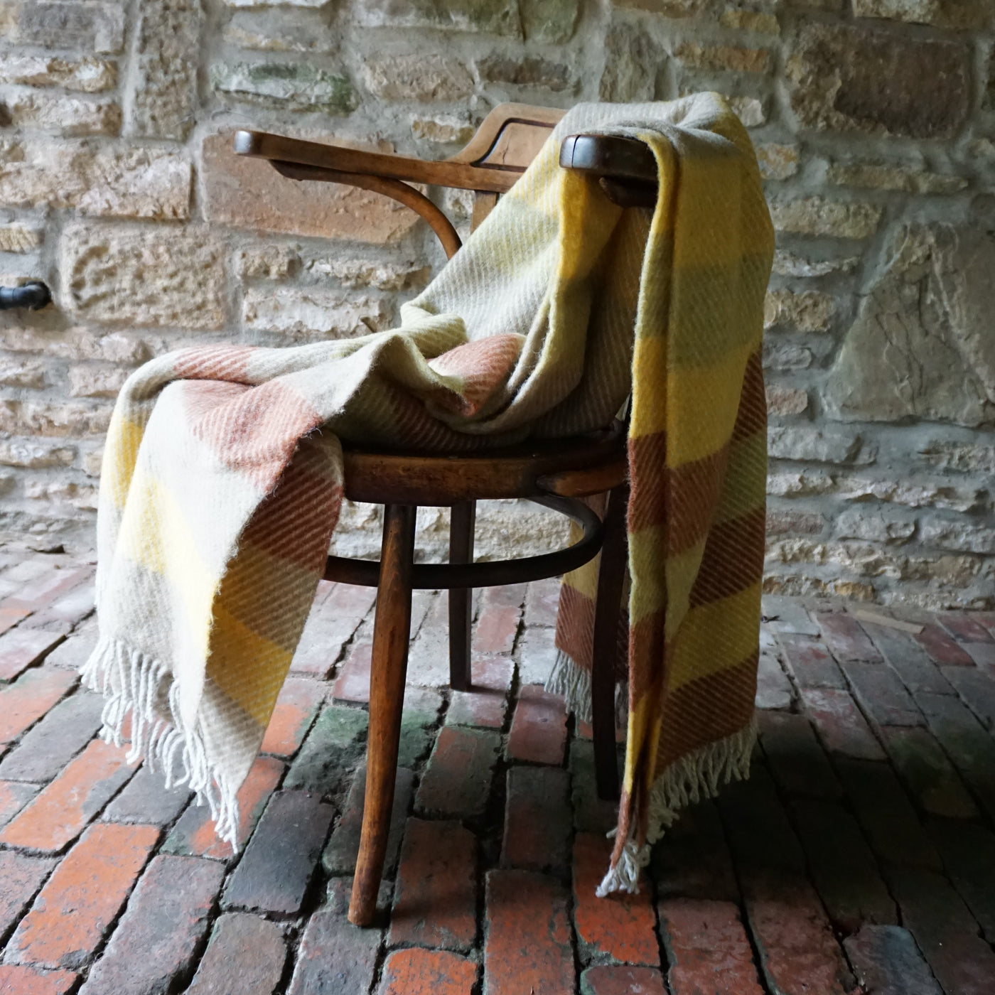 The Autumn walk Shetland wool throw