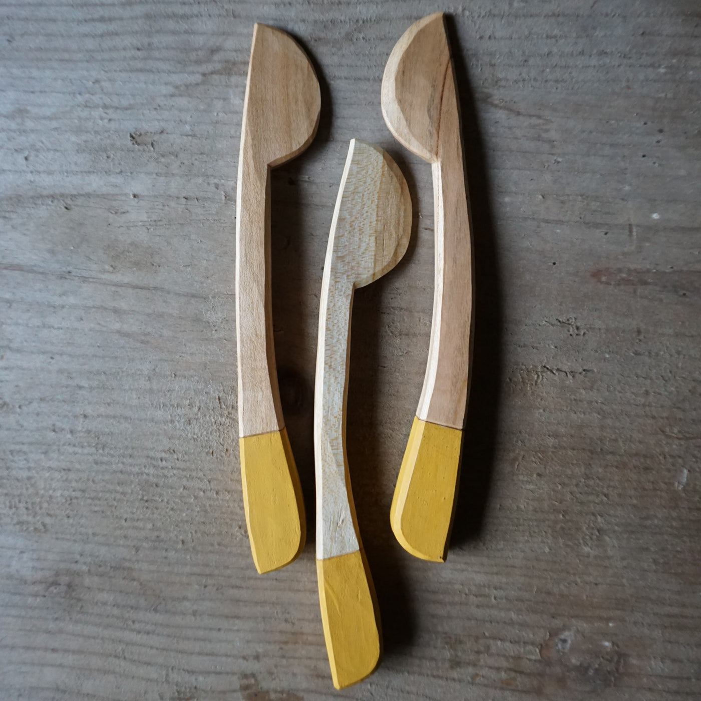 Hand carved cherry spreader