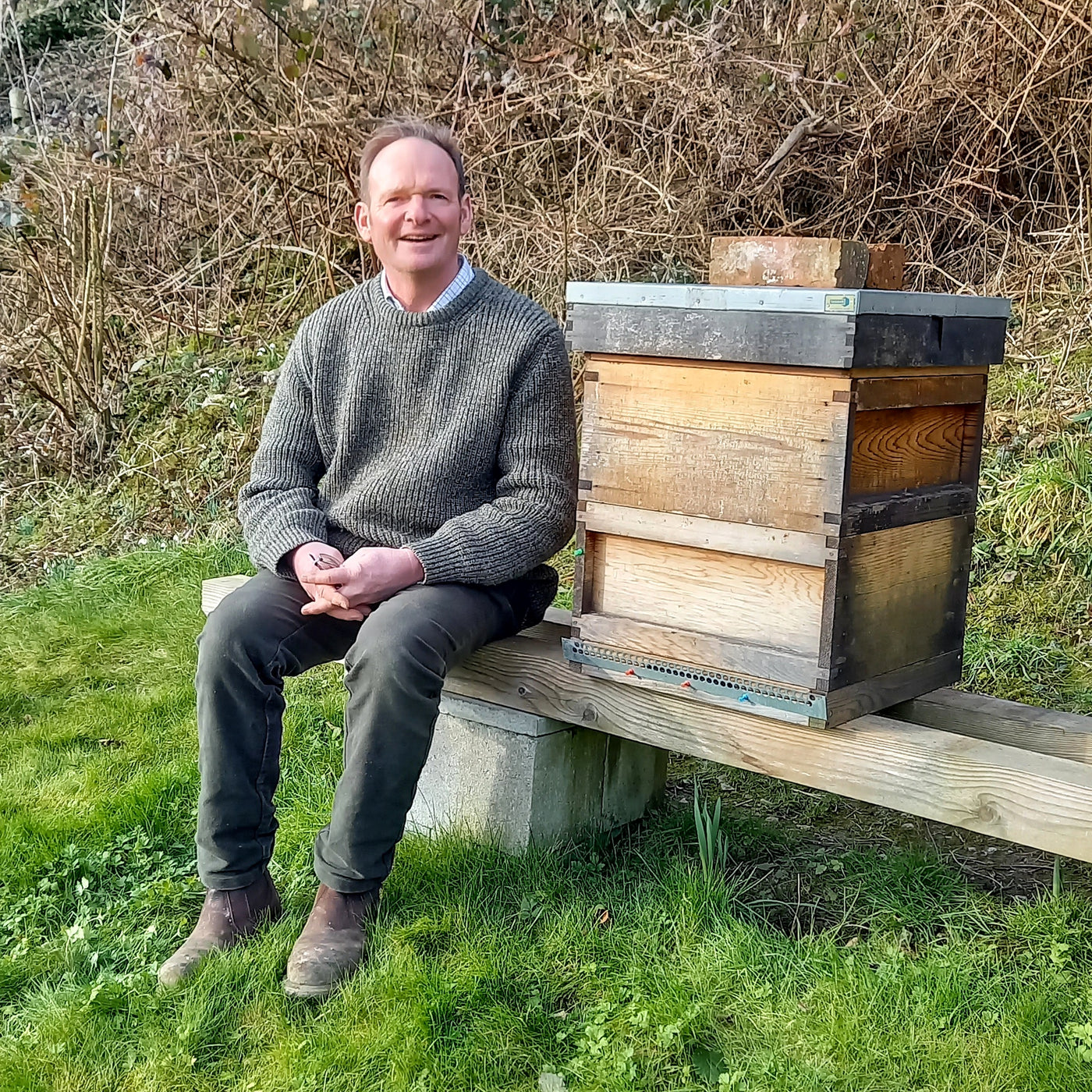 Honey from bees kept in a back garden, near Pickering, North Yorkshire