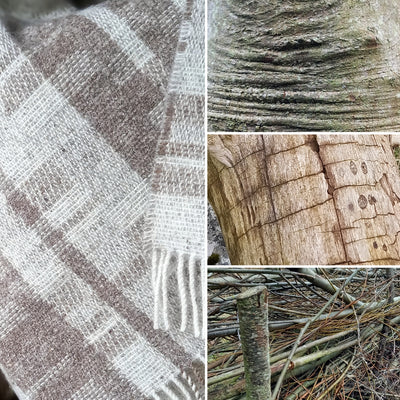 The Tree lines Shetland wool throw