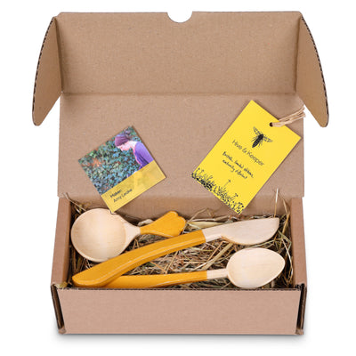 Hand carved wood gift set