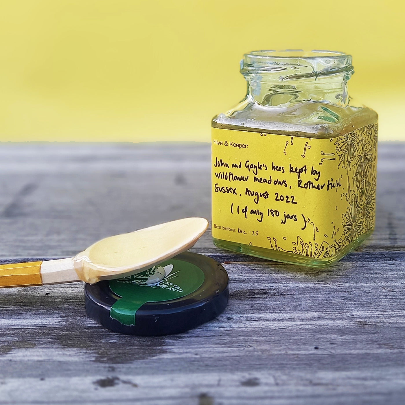 Honey from wildflower meadows at Rotherfield, Sussex